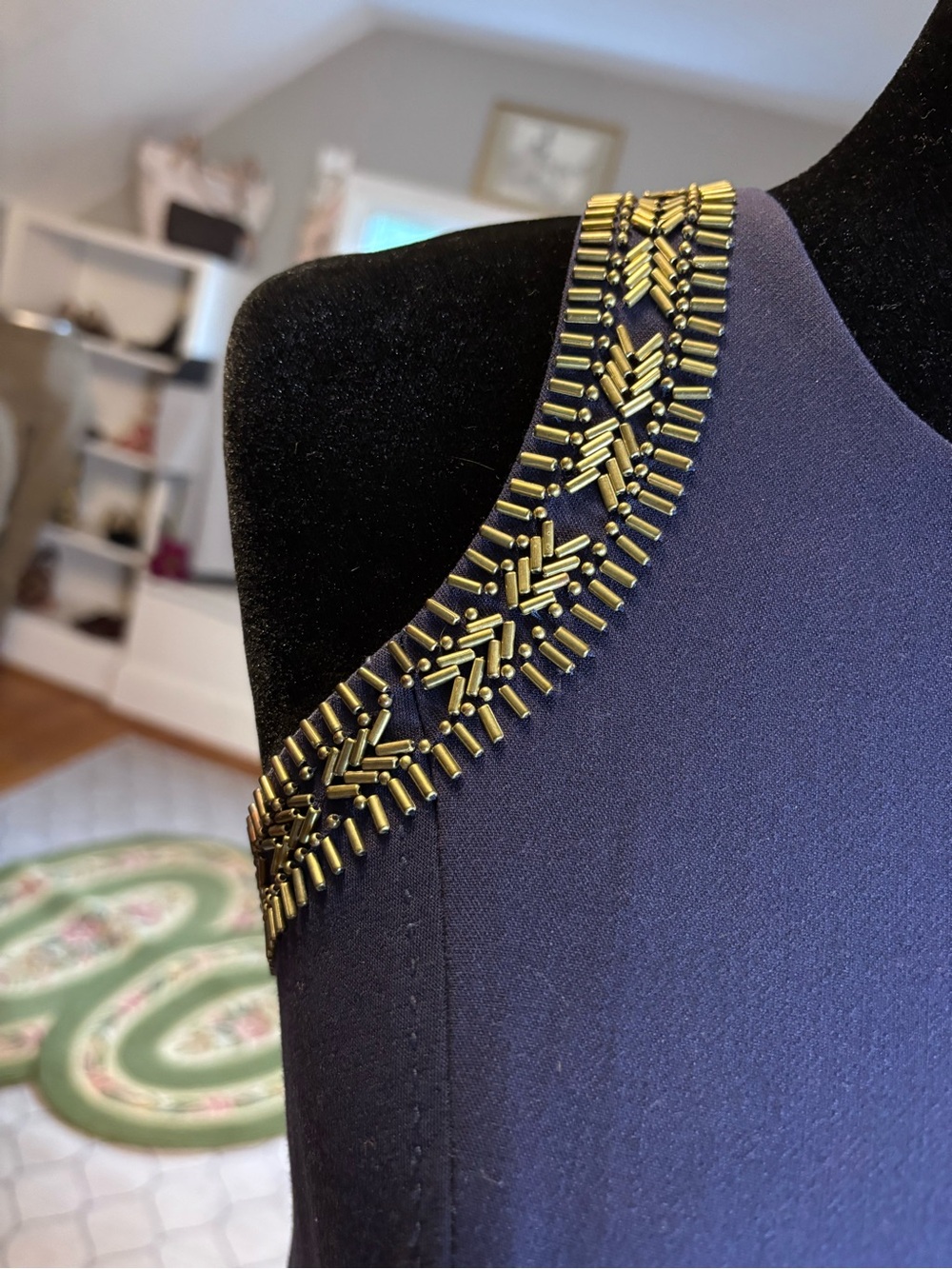 Lilly Pulitzer Blue Embellished Sheath Dress Size 0 -Cocktail, Wedding, Resort - Picture 8 of 10